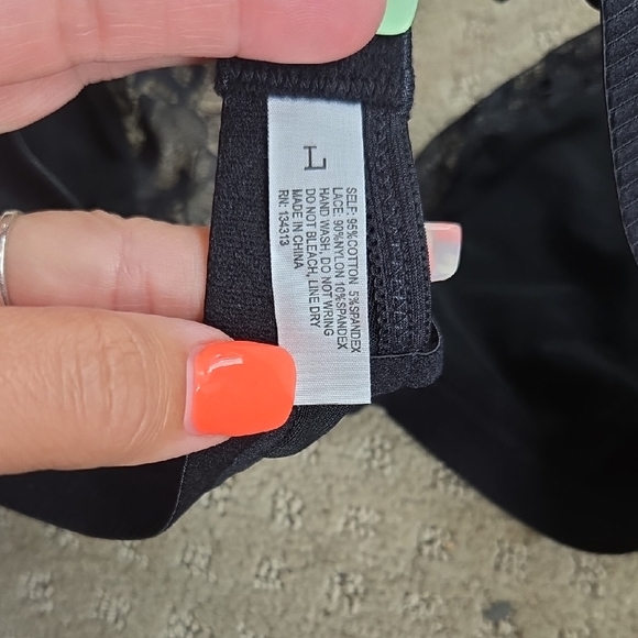 Three Bird Nest Black Lace Bra Intimates - Picture 5 of 5